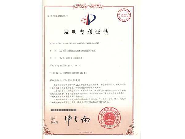 多功率變頻電機發(fā)明專